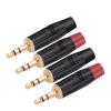 100PCS 3.5MM 3 Poles Stereo Male Plug Soldering 3 Pins 3.5MM Stereo Plug DIY Headphone Jack Wire Connector (Color : Black) view 2