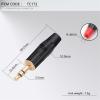 100PCS 3.5MM 3 Poles Stereo Male Plug Soldering 3 Pins 3.5MM Stereo Plug DIY Headphone Jack Wire Connector (Color : Black) view 4