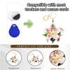 BORKUANA Leather Keychain Holder Case Compatible with Apple AirTag, Cute Protective Air Tag Cover with Keychain Ring, Anti-Scratch Finder GPS Tracker Case for Wallet Keys(Flower) view 3