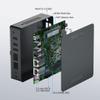 BASOARO Mini Industrial Computer Fanless Mini PC N100, 8GB RAM 256GB SSD 1TB HDD, 1*DP, 2*HD, 4K Triple Display, Gigabit Ethernet, 2 RS232 COM, Dual Band WiFi, BT 4.2, Industrial PC view 4