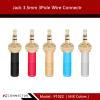 10Pcs Mini Jack 3.5 Mm 3 Pole Stereo Jack Plug Screw Lock Soldering Audio 3 Pin 3.5mm Connector for DIY Stereo Headset Earphone (Color : Mixed Colors) view 2