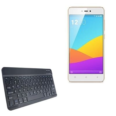 BoxWave Keyboard Compatible with QMobile Noir LT700 Pro - SlimKeys Bluetooth Keyboard, Portable Thin with Chiclet-Style Keys - Jet Black