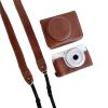 Andoer Digital Camera Protective Case PU Leather Camera Storage Bag with Removable Shoulder Strap Compatible with Sony ZV1-F/ ZV1M2, Brown view 1