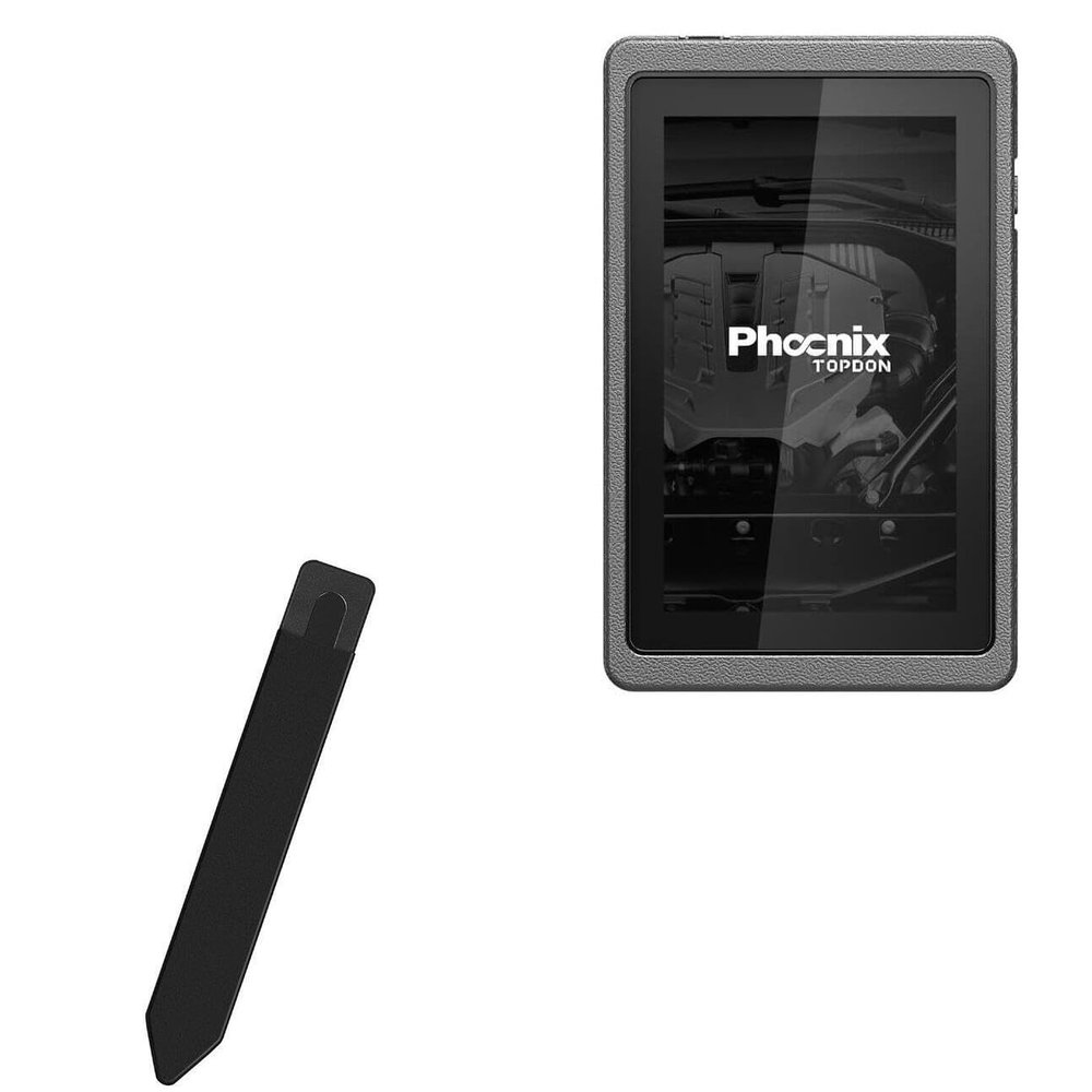 BoxWave Stylus Pouch Compatible with Topdon Phoenix (6.9 in) - Stylus PortaPouch, Pen Stylii Holder Carrier Portable Self-Adhesive - Jet Black