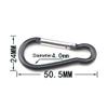Jemora 5pcs Aluminum Alloy Carabiner Spring Clip Hook Spring-Loaded Kettle Hook for Camping Hiking view 4