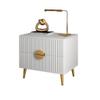 CHICKEN Nightstand Modern Simple Bedside Table Living Room Study Storage Cabinet Bedroom Two-Layer Drawer Bedside Table Bedroom Furniture (Color : B, Size : Small) view 1