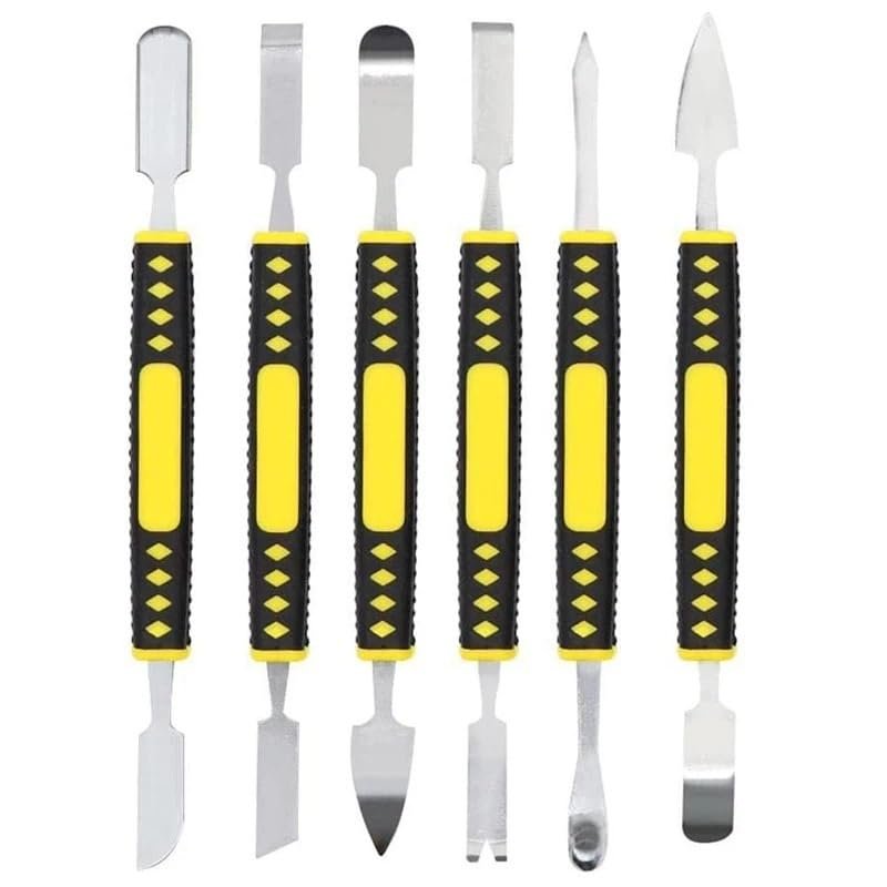6-Piece Double-Headed Metal Crowbar Set, Multiple Appliance disassembly Tools, Suitable for Mobile Phone Tablet casing DIY Repair and Repair Tools