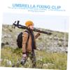 HOMSFOU 2pcs Outdoor Camera Tripod Umbrella Holder Clip Umbrella Clamp Mount for view 2