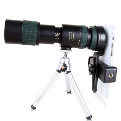 8-24x30 Zoom Monocular Telescope for Smartphone Powerful Foldable BAK4 Retractable Optics Handheld Portable (A.package1)