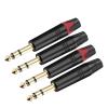 10PCS 6.35MM Jack 3 Poles Stereo 1/4 Inch 6.3MM Male Plug Soldering Wire Connector Brass Microphone Plug Connector (Color : Red) view 2