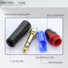 10PCS 6.35MM Jack 3 Poles Stereo 1/4 Inch 6.3MM Male Plug Soldering Wire Connector Brass Microphone Plug Connector (Color : Red) view 3