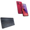BoxWave Keyboard Compatible with Motorola Moto G84 - SlimKeys Bluetooth Keyboard, Portable Thin with Chiclet-Style Keys - Jet Black view 1