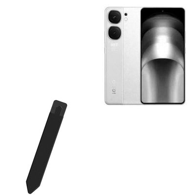 BoxWave Stylus Pouch Compatible with vivo iQOO Neo9 Pro - Stylus PortaPouch, Pen Stylii Holder Carrier Portable Self-Adhesive - Jet Black