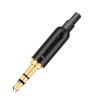 10Pcs/lot Copper Audio Jack 3.5mm 3 Poles Stereo Connector Earphone Jack 3.5mm Male Plug with Tail Plug (Color : Silver-Black Tail) view 3