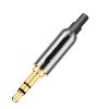 10Pcs/lot Copper Audio Jack 3.5mm 3 Poles Stereo Connector Earphone Jack 3.5mm Male Plug with Tail Plug (Color : Silver-Black Tail) view 4