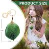 BORKUANA Leather Keychain Holder Case Compatible with Apple AirTag, Cute Protective Air Tag Cover with Keychain Ring, Anti-Scratch Finder GPS Tracker Case for Wallet Keys(Green Leaf) view 2