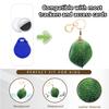 BORKUANA Leather Keychain Holder Case Compatible with Apple AirTag, Cute Protective Air Tag Cover with Keychain Ring, Anti-Scratch Finder GPS Tracker Case for Wallet Keys(Green Leaf) view 3