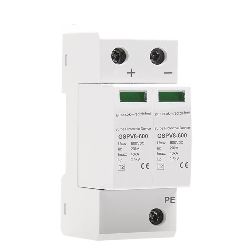 2P DC 600V Rail House Surge Protector 3Phase 1000v DC Surge Protector 1Pcs (Size : 3P DC SPD 1000V)