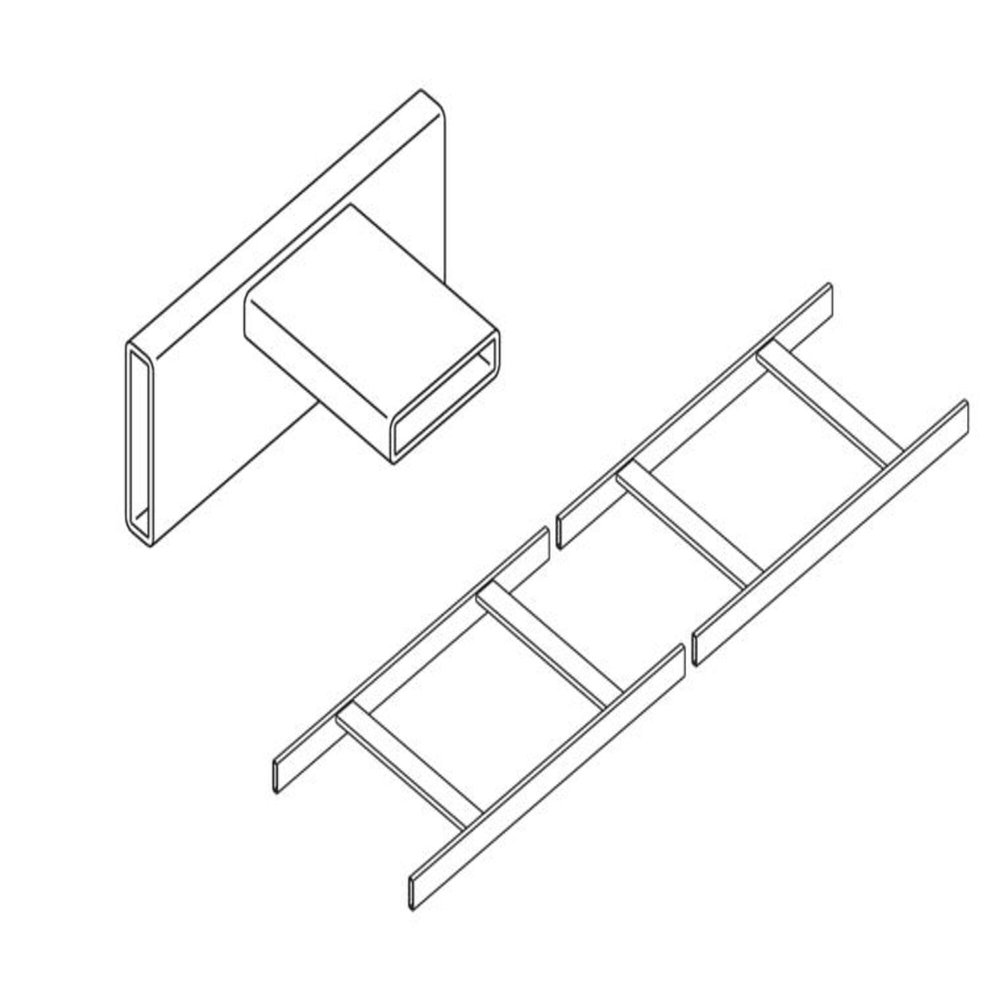 Chatsworth - 10250-E18 - Universal Cable Runway, 18 in.W x 1.5 in.H x 9.96 ft. L, Glacier White, (Each)