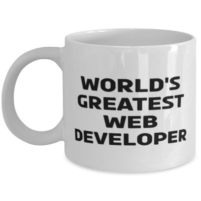 NAPAVI Joke Web developer 11oz 15oz Mug, World's Greatest Web, Gifts For Coworkers, Present From Team Leader, Cup For Web developer