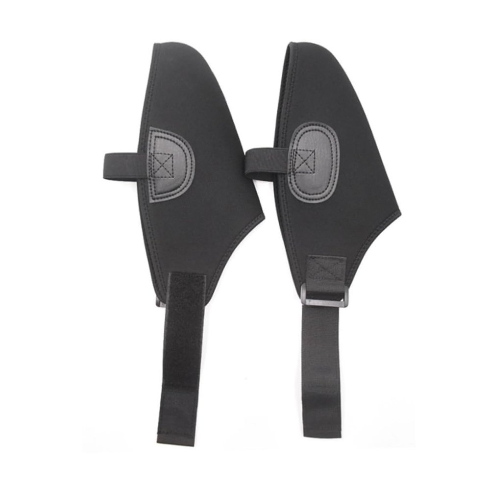 BIUDECO 1pair Windproof Adjustable Shoe Covers for Ice Skates Protective and Scratch-Resistant Elastic Sleeves for Outdoor Sports Fits Black