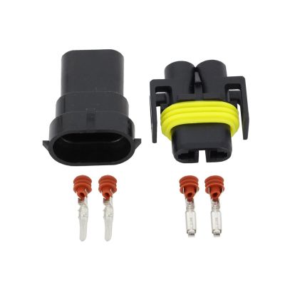 Milkweed Multi-Purpose 2 Pin Fog Lamp Harness Lamp Holder with End Plug Kit Female and Male Socket H11 H8 H9 Lamp Socket DJ7028Y-2.8-11/21 (Size : 10 Sets)