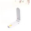 Mikinona Portable Foldable Makeup Mirror USB Rechargeable Light for Home Travel Design for Enhanced Beauty and Convenience White view 2