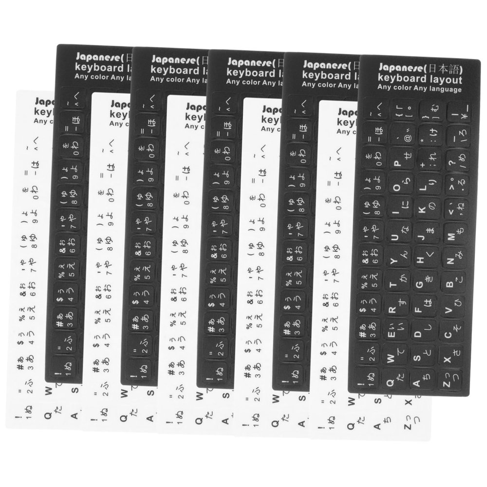 Homoyoyo 10pcs Japanese Keyboard Stickers for Stickers for Keys Easy to Apply Remove Splashproof Design for Language Conversion