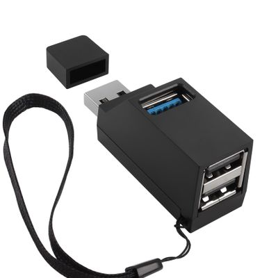 HATMINI 3 Ports USB Splitter,USB Hub 3.0 90 Degree USB Splitter 1 USB 3.0 and 2 USB 2.0 Port Portable Powered Data for Connecting Mobile Hard Disk, U Disk, Camera, Mouse,etc