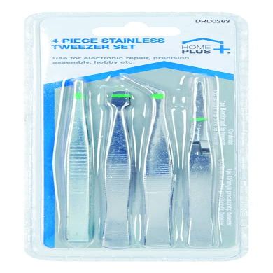 Ace Trading - General Tech Int Tweezer Set Ss 4pc