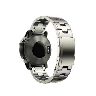 22mm 26mm Quick Fit Titanium Metal Watch Band Bracelet For Garmin Fenix 7X 7 6X Pro 5X Plus/Instinct/Epix Strap Wristband (Color : Titanium color, Size : 26mm)
