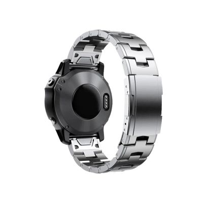 26mm 22mm Quickfit Titanium Strap For Garmin Fenix 6/6X/6XPro/7/7X/5/5X/5XPlus/3 Metal Release Watch Band For Forerunner 945 935 (Color : Silver 02, Size : 26mm)