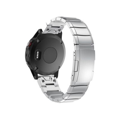 26mm 22mm Quickfit Titanium Strap For Garmin Fenix 6/6X/6XPro/7/7X/5/5X/5XPlus/3 Metal Release Watch Band For Forerunner 945 935 (Color : Silver 03, Size : 26mm)