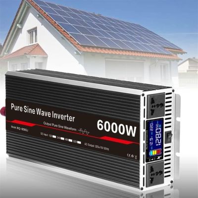 5000W 6000W 8000W 12000W Pure Sine Wave Inverter 12V 24V 48V 60V 72V to 220V Power Inverter with LCD Display 2AC Outlets, for,Camping,Household,Van,Charge Your Laptop (Color : 12000W, Size : 60V)