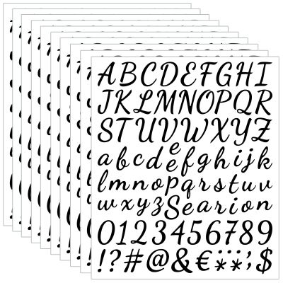 760 Pieces 10 Sheets Black Letters Stickers,1 Inch Self Adhesive Alphabet Number Stickers,Vinyl Letter Stickers Decals for Scrapbooking,Mailbox,Notebook,Classroom Decor, Door,Business,Address (Black)