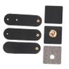 LIFKICH 3pcs Handmade Leather Cable Organizer for Headphones and Chargers Earphone Winder USB Holder Black Cord Management view 3