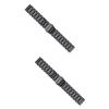HOMSFOU 2pcs Stainless Steel Watch Strap Metal Buckle Compatible Replacement Band for Chain Style Design Black Suitable for Men and Women Easy Installation view 1