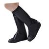 HOMSFOU Men's High-top Overshoes with Non-slip Rubber Sole Zippered Rain Shoe Covers for Xl Feet Durable and Reusable Rainproof Gear Black view 1