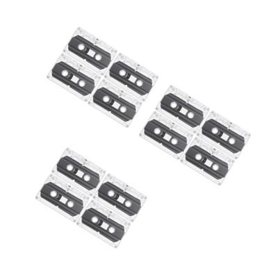 DOITOOL 12 Pcs DIY Recording Cassette Tapes 30-Minute Blank Audio Tapes Case for Long-Term Storage Visual