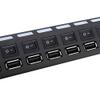 Pasuihcay USB4 Port 2 Splitter with Switch HUB 4-Hole Switch HUB USB2.0 hub Multifunction, black view 4