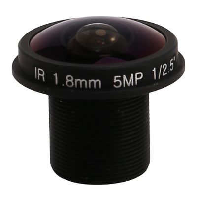 Pasuihcay HD fisheye CCTV Lens 5MP 1.8mm M12x0.5 Mount 1/2.5 F2.0 180 Degree for Video Surveillance Camera CCTV Lenses, black