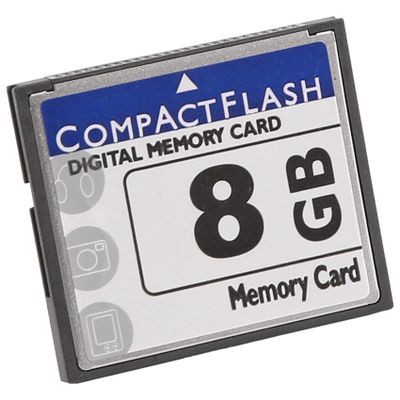 Pasuihcay Professional 8GB Compact Flash Memory Card(White&Blue)