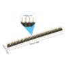 PATIKIL Round Pin Header Double Row 40P 2.54mm Pitch Gold Plated for PCB Pack of 2 view 2