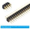 PATIKIL Round Pin Header Double Row 40P 2.54mm Pitch Gold Plated for PCB Pack of 2 view 4
