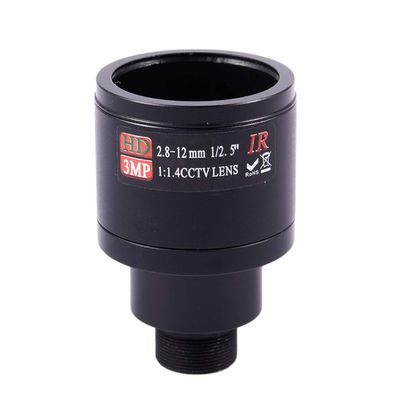 Pasuihcay HD CCTV Lens 3.0MP 2.8-12mm Varifocal CCTV IR HD Lens,F1.4,Manual Focus Zoom