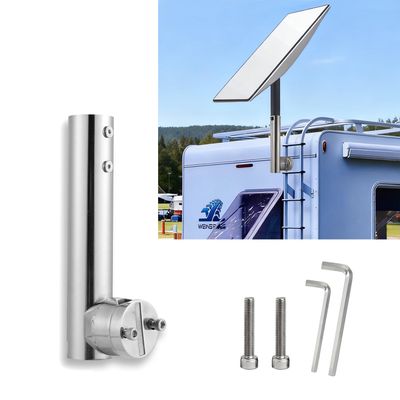 Bywen for Gen 2 / Gen 3 / Mini Starlink Rv Mount,Stainless Steel Starlink Boat Railing Mount,Starlink Pole Mount,Starlink Pipe Adapter for RV Ladder, SailingBoat,Marine,Yacht,Car roof Rack Rail