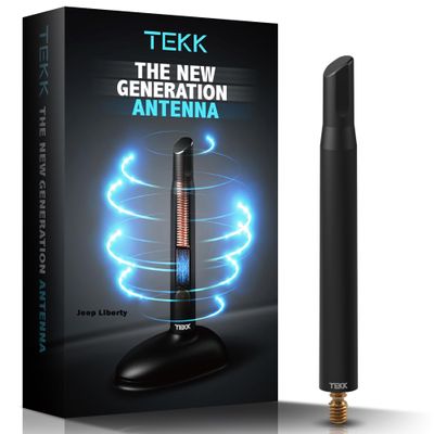 Tekk Short Antenna Compatible with Jeep Liberty 2002-2007 / Designed for Optimized FM/AM Reception / 4.8 Inches