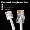 Pasuihcay RJ11 6P4C to RJ45 8P4C Modular Phone Internet Extension Cable 3 Meter, White view 2