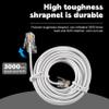 Pasuihcay RJ11 6P4C to RJ45 8P4C Modular Phone Internet Extension Cable 3 Meter, White view 4