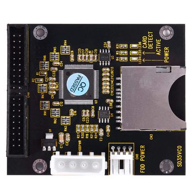 Pasuihcay SD SDHC SDXC MMC Card to IDE 40Pin 3.5inch Male Adapter, Black